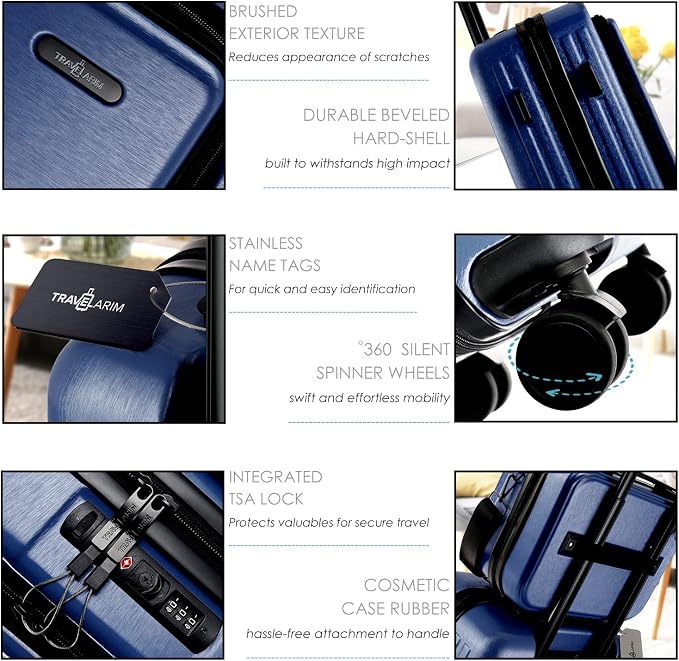22 Inch Carry On Luggage 22x14x9 Airline Approved, Carry On Suitcase - Image 5