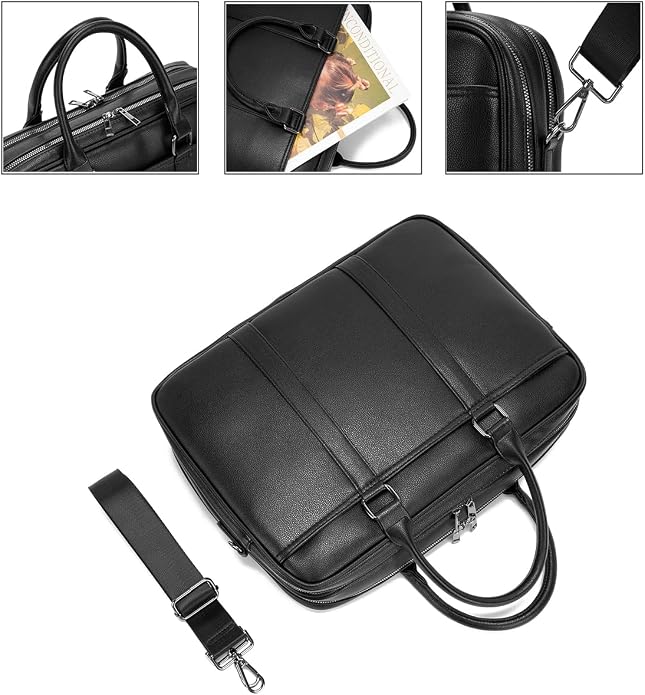Accordian File Organizer with Handle, 15.6 in Laptop Bag Portable Document - Image 3