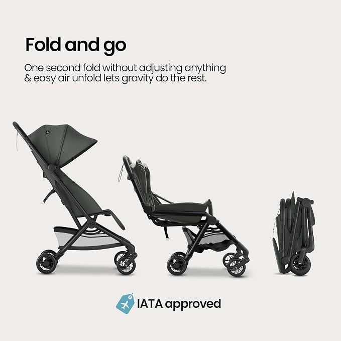 Mompush Velo Lightweight Travel Stroller – One-Hand Fold, Ultra-Compact & - Image 6
