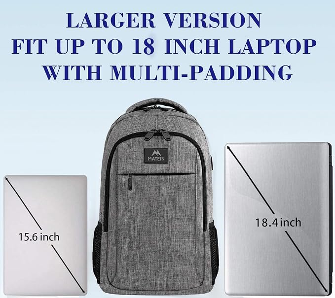 MATEIN Extra Large 18.4 Inch Laptop Backpack, Travel Computer Backpack - Image 5