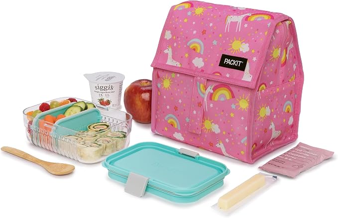 Freezable Lunch Bag, Unicorn Dream Pink - Image 5