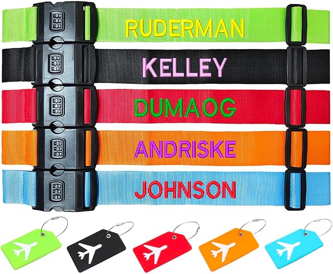 2PC Custom Embroidery Luggage Strap by YPPEPCE
