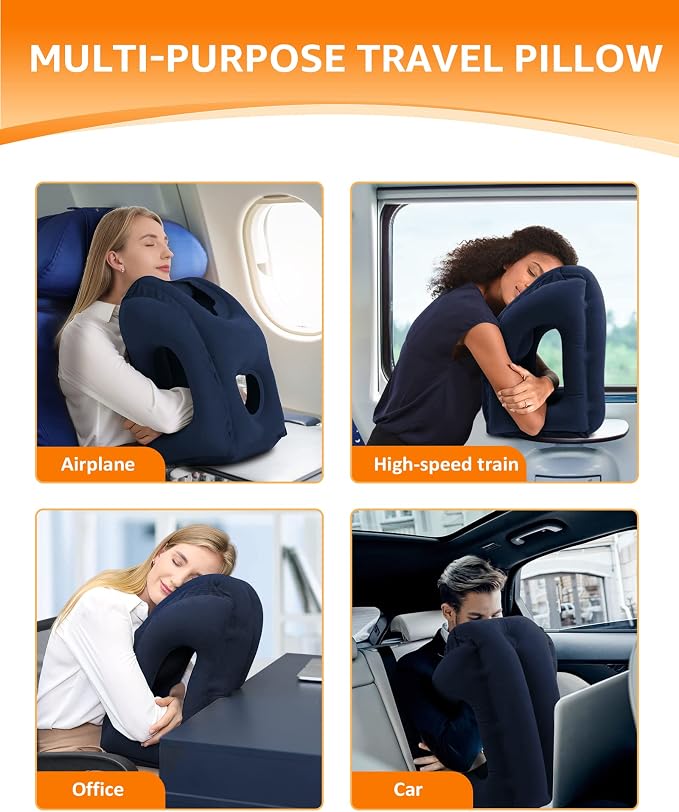 Sunany Travel Pillow, Inflatable Neck Pillow Used - Image 7