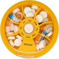 INVODA Weekly Pill Organizer 7 Compartment Rotating Pill Box by INVODA