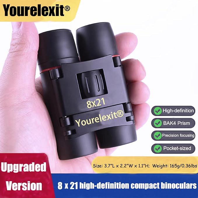 Binoculars with Phone Adapter for Adults, Compact Pocket Travel Binocular for - Image 4