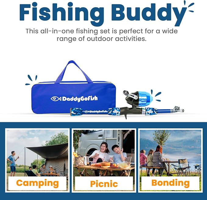 DaddyGoFish Kids Fishing Pole - Image 6