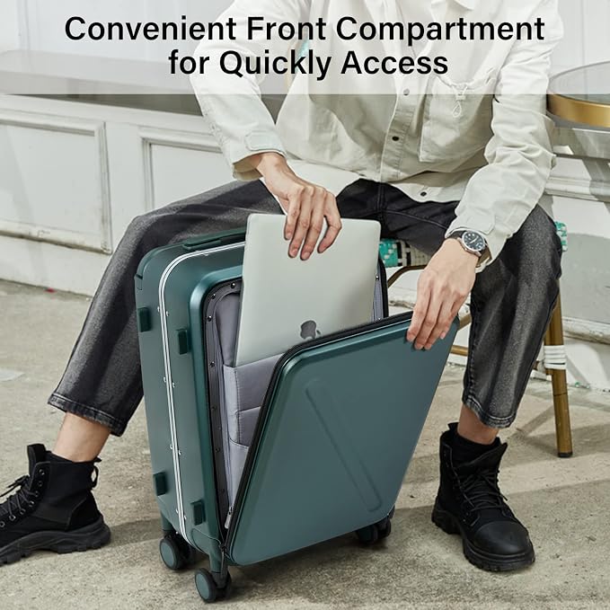 MILADA Wide Handle Carry On Luggage - Image 2