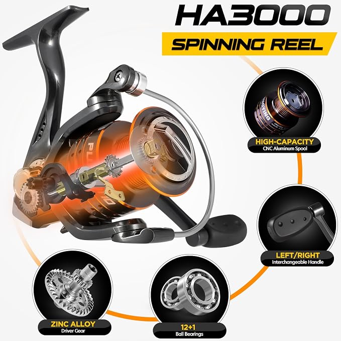 PLUSINNO Fishing Rod and Reel Combos, Bronze Warrior Toray 24-Ton Carbon Matrix - Image 4