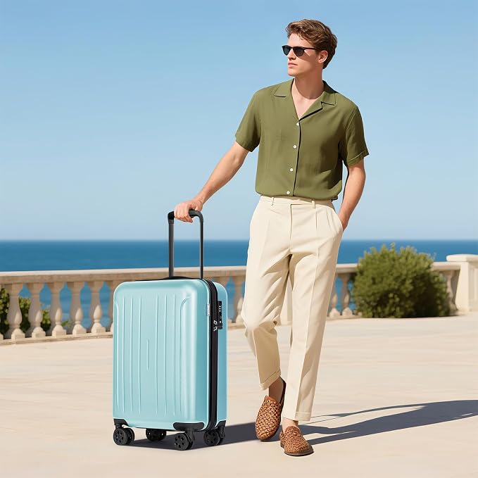 KYME Suitcase Hardshell With Double Spinner Wheels, PC+ABS TSA Lock Travel - Image 2
