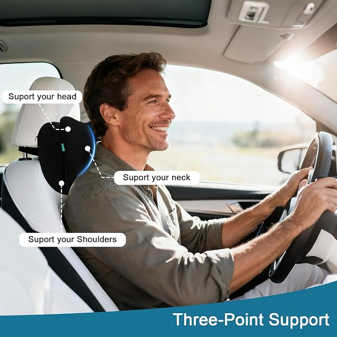 2Pcs 2025 Double-Layer Car Pillow, Cloud-Like Comfort Car Neck Pillow, Dual - Image 3