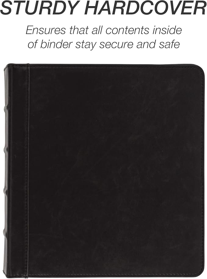Samsill Vintage Leather Mini 3 Ring Binder 2 Inch Round Ring, 5.5 x 8.5 Inch - Image 4