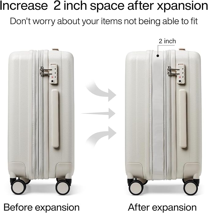 Hanke 29 Inch Expandable Checked Luggage Lightweight PC Hard Shell Luggage - Image 3