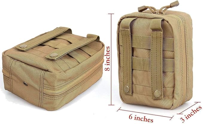 EMT Pouch MOLLE Ifak Pouch Tactical MOLLE Medical First Aid Kit Utility Pouch - Image 5