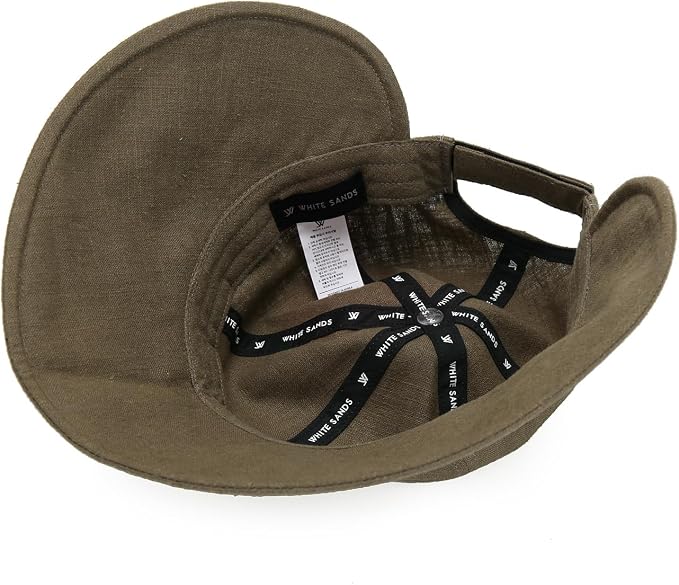 Linen Victorian Bonnet Hat Sun Cap, Foldable Summer Visor | New Katy - Image 6
