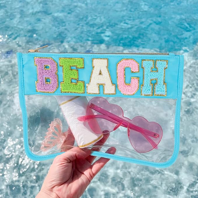 DYSHAYEN Chenille Letter Clear Zipper Pouch - Image 4