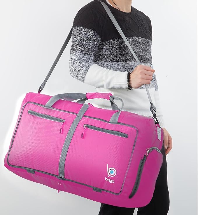Bago Foldable Duffel Bags for Traveling Women & Men - 60L Medium Packable - Image 2