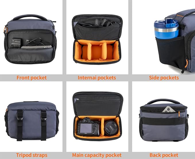 Camera Bag, Protective Covers Photography Shoulder Bag Compatible - Image 4