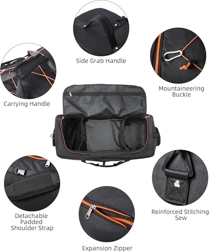 Rolling Duffle Bag with Wheels, 110L/140L Expandable Soft-Sided Foldable Duffle - Image 4