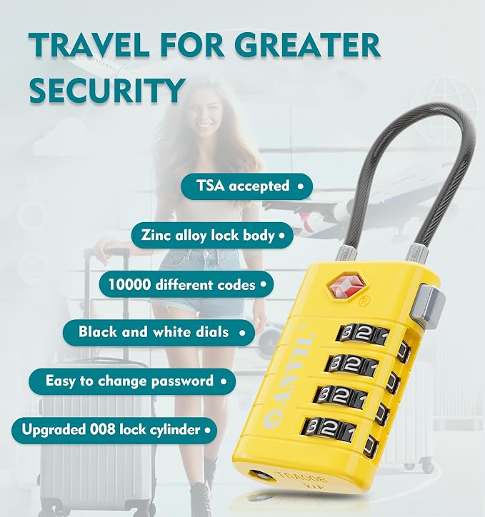 ANVIL 4 Digit Luggage Locks, TSA Locks - Image 5