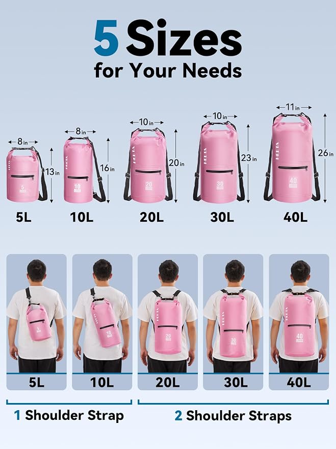 HEETA Waterproof Dry Bag with Front Zippered Pocket - Image 2