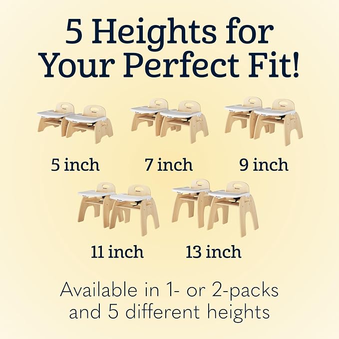 Foundations Easy Serve Low Wood Feeding Chairs Multipack, Adjustable Harness - Image 9