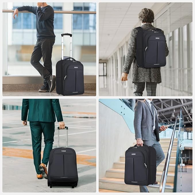 Rolling Backpack for Adults, 17 Inch Waterproof Underseat Carry On Luggage - Image 8