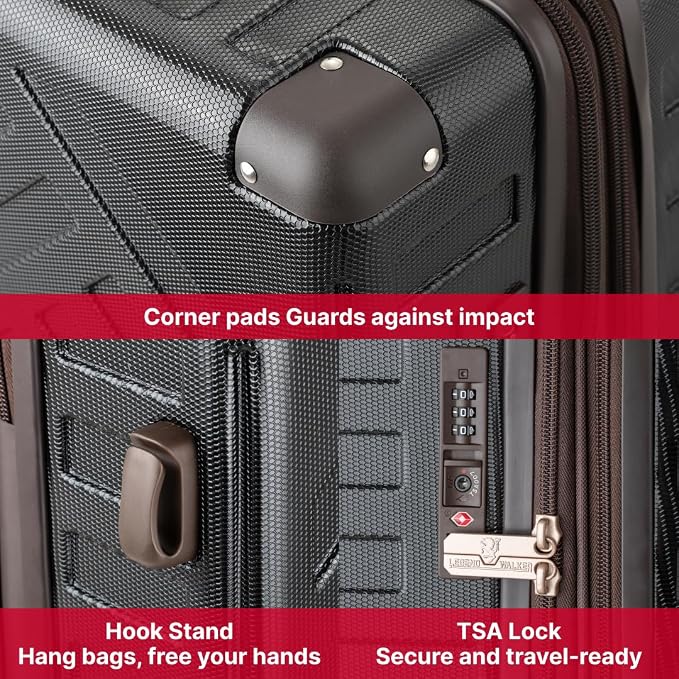 LEGEND WALKER DECK Hardside Expandable Luggage, 22 inch, 5514-49-GR - Image 3