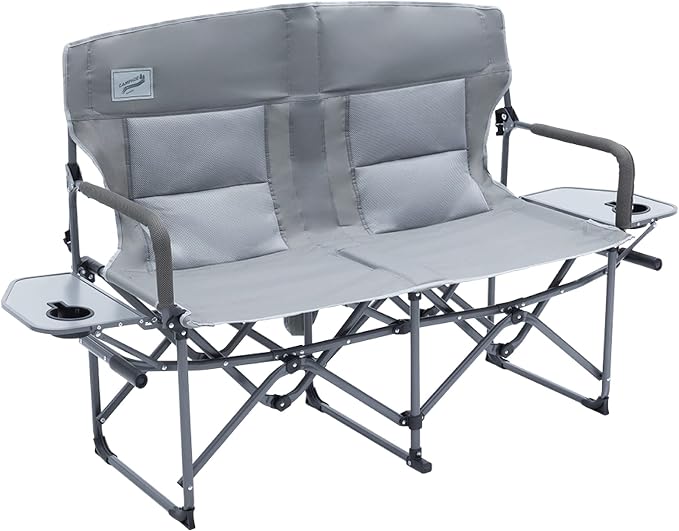 Oversized Double Portable Folding Director’s Loveseat Chair by CamphorDesigns