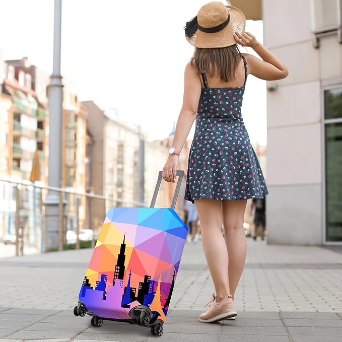 Pink Dino Suitcase Luggage Cover, Thick Suitcase Cover - Image 7