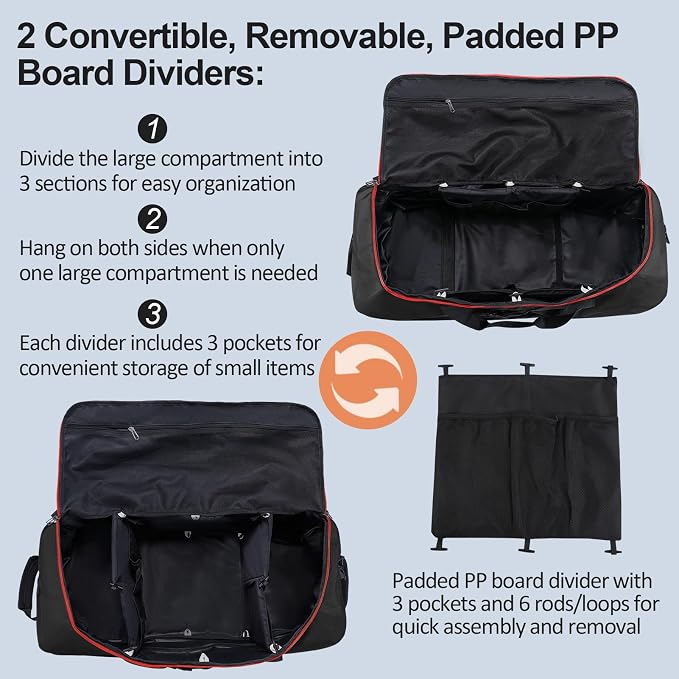 110L/140L Expandable Soft-Sided Foldable Duffle Bag - Image 7