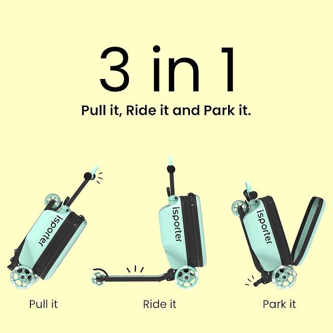 iSporter Luggage Scooter for Kids Ages 2-5 | Ride-On Suitcase Scooters for Boys - Image 3