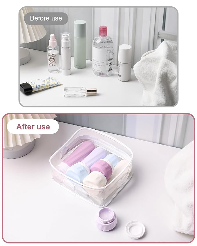 Travel Bottles for Toiletries 8 Pack, Travel Size Toiletries, Tsa Approved - Image 9