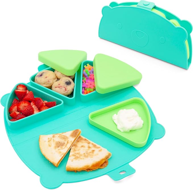 On-The-Go Snack Mat – Baby Silicone Travel Dining Placemat – Portable Silicone by 321Grow