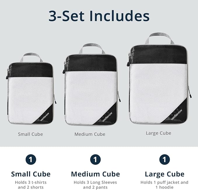 3 Set Compression Packing Cubes - Image 3
