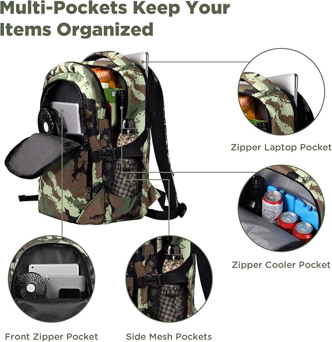 OUTXE Cooler Backpack Insulated 22L Lunch Backpack Cooler Bag Daily Backpacks - Image 5