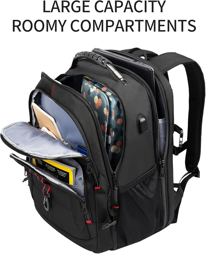 KROSER Travel Laptop Backpack 18.4 inch XXXL Computer Backpack Stylish College - Image 3