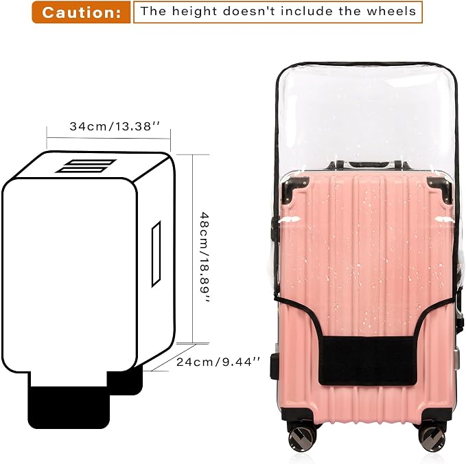 3PCS Clear PVC Suitcase Cover Protectors Transparent Luggage Covers Waterproof - Image 2
