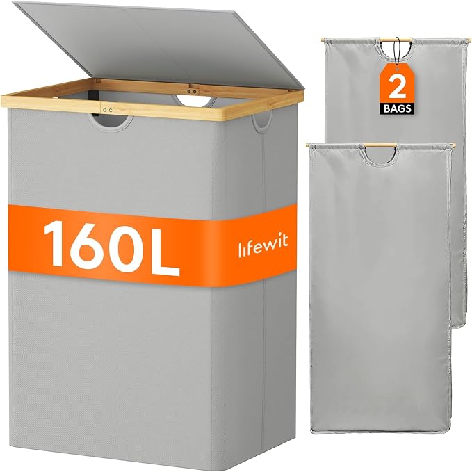 Lifewit 160L Double Laundry Hamper by Lifewit