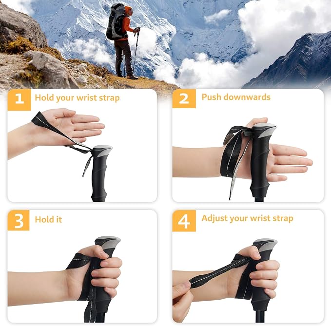 Covacure Trekking Poles Collapsible Hiking Poles - Image 6
