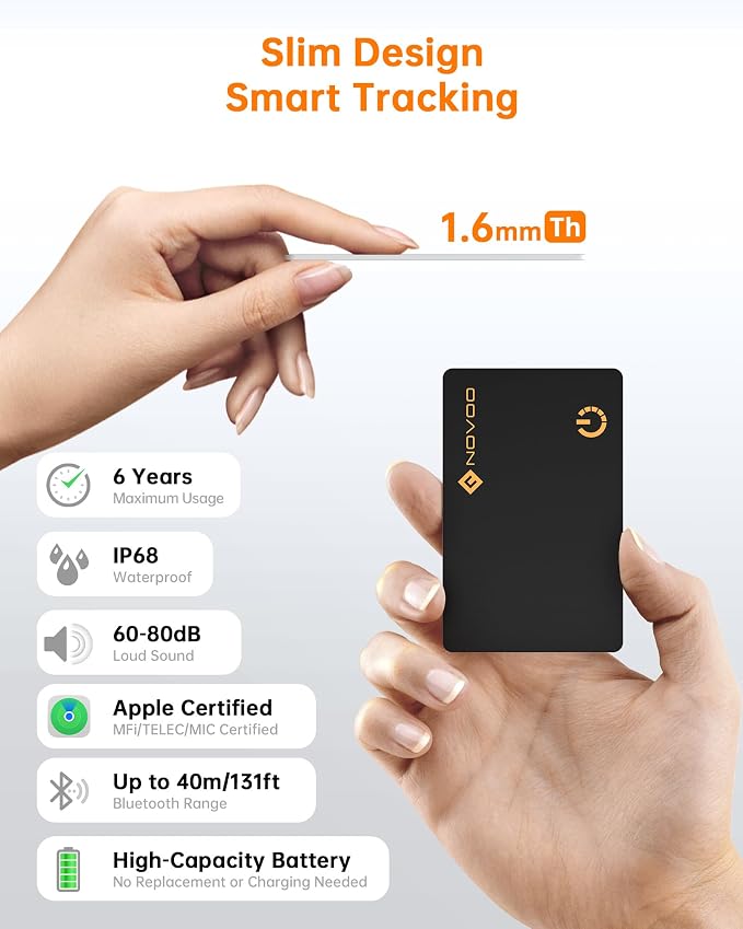NOVOO Air Locator Tag Wallet Tracker Card - Image 2