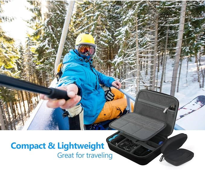 JSVER Hard Carrying Case for GoPro Hero13/12/11/10/9/8/7, AKASO EK7000 / Brave - Image 7