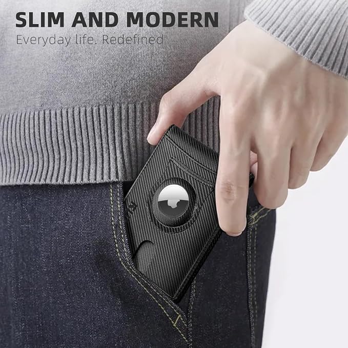 RUNBOX AirTag-Wallet-Mens-Slim-RFID Blocking Wallets Leather - Image 6