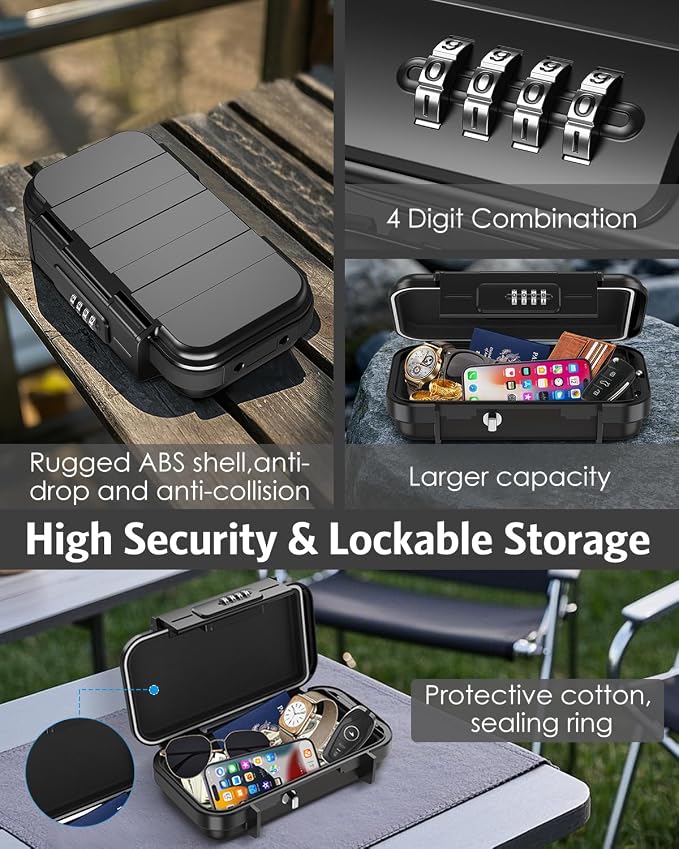 AMIR Portable Safe Box, Combination Security Case LockBox - Image 3