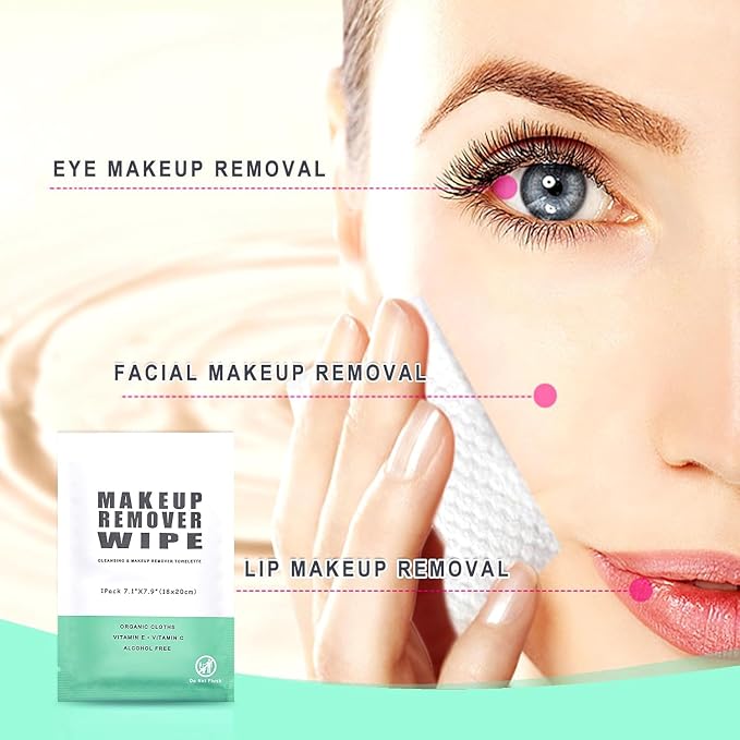 200 Individual Makeup Remover Wipes, Makeup Remover Wipes Individually Wrapped - Image 2