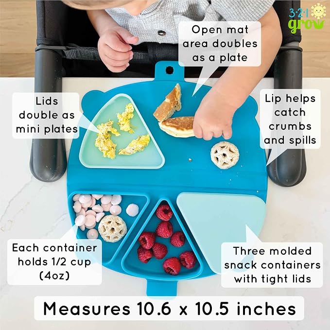 On-The-Go Snack Mat – Baby Silicone Travel Dining Placemat – Portable Silicone - Image 3