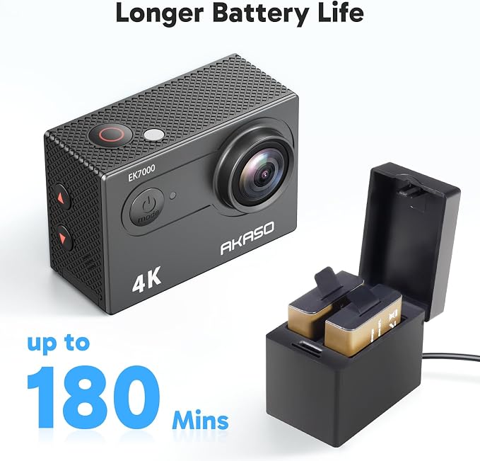 AKASO EK7000 4K30fps Action Camera - 131ft Waterproof Camera - Image 7