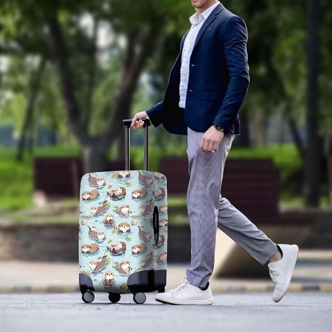 Otter Print Suitcase Cover Fit 30-32 Inch Travel Luggage Covers - Image 3