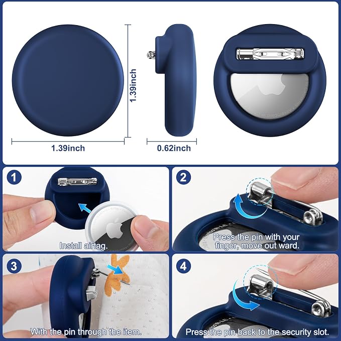 Compatible for Air Tags-4 Pack Apple Kids Hidden, for AirTag Hidden Kid Holder - Image 5
