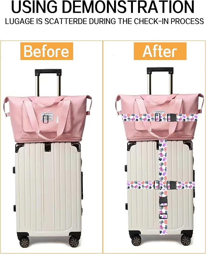 Luggage Straps for Suitcases, Adjustable Travel Belt, Durable Wide Luggage Strap - Image 4