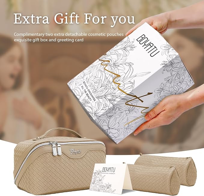 BOYATU Travel Makeup Bags for Women: Large Cosmetic Bag - Image 6